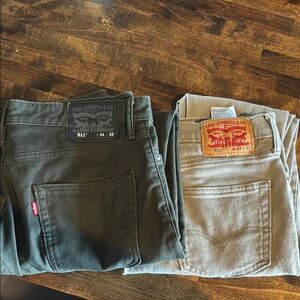 Levi's Stylish Jeans in Black and Tan 2 pairs for $12